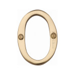 M Marcus Heritage Brass Numeral 0 - Face Fix 51mm 